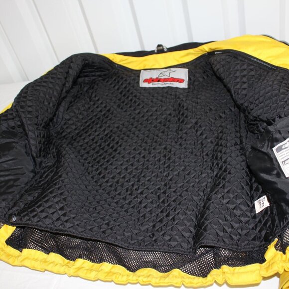 Alpinestars Mens Heavy Jacket Adventure Touring Size 44 Italian Black Yellow - Picture 3 of 16